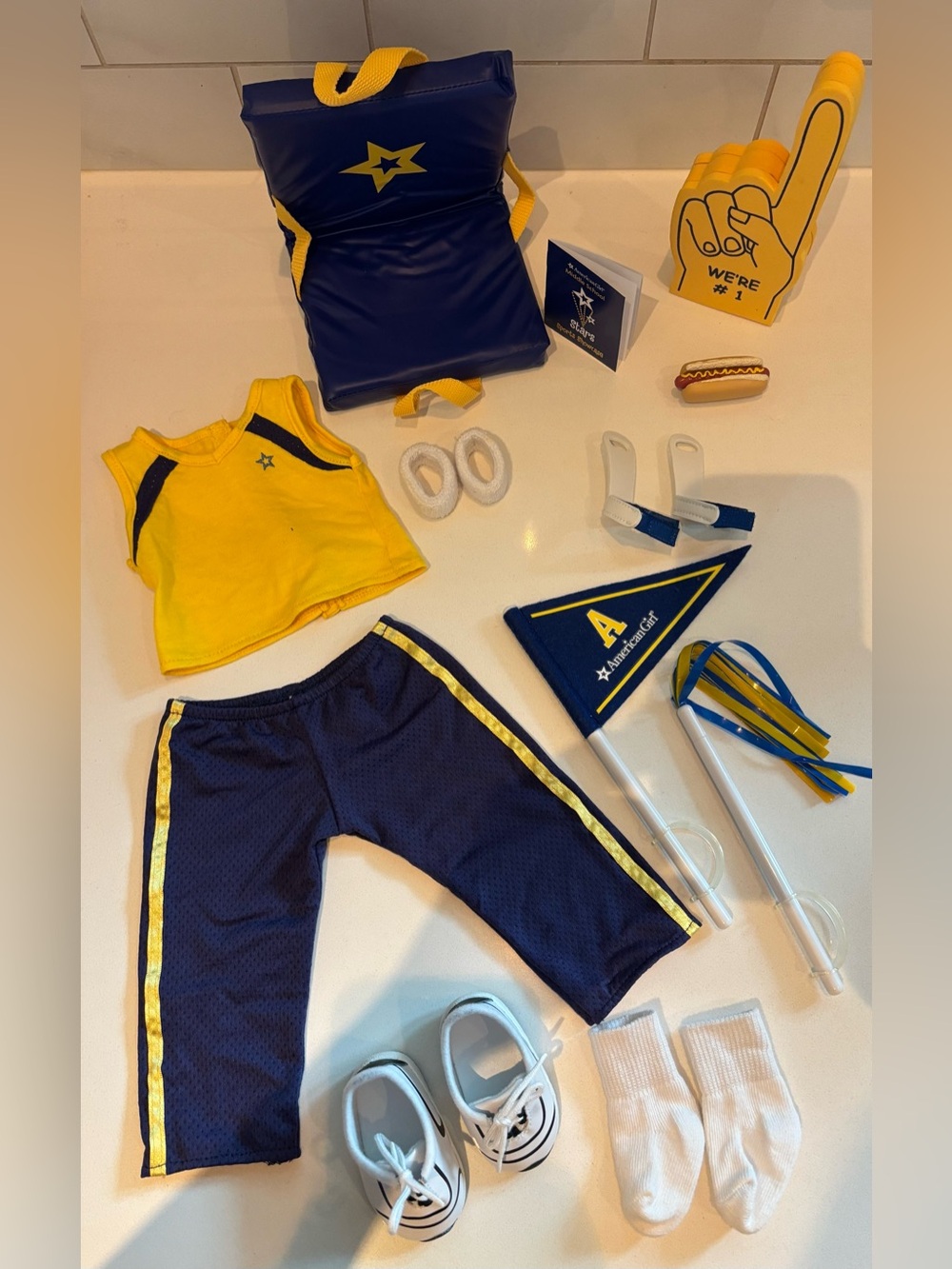 American Girl Cheerleading Accessories and Outfit